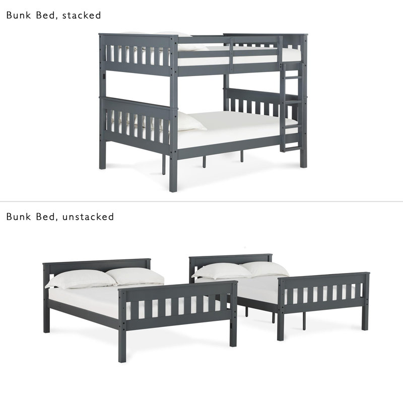 Harriet Bee Almedacheatham Full Over Full Solid Wood Standard Bunk Bed